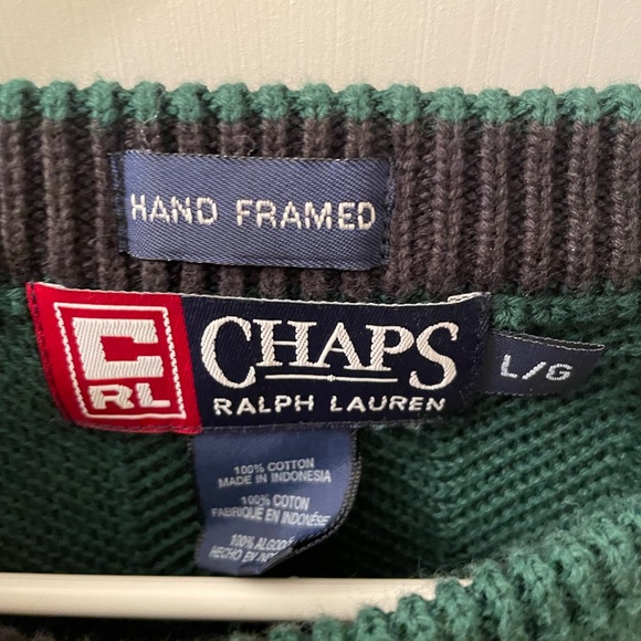 Vintage green Chaps crewneck sweater - Picture 4 of 5